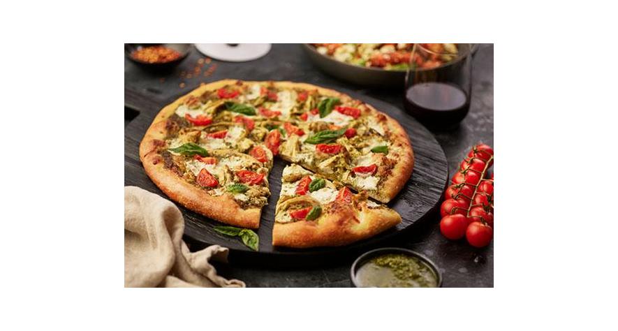Recipes: Caprese Chicken Pizza with Pesto and Roasted Tomatoes