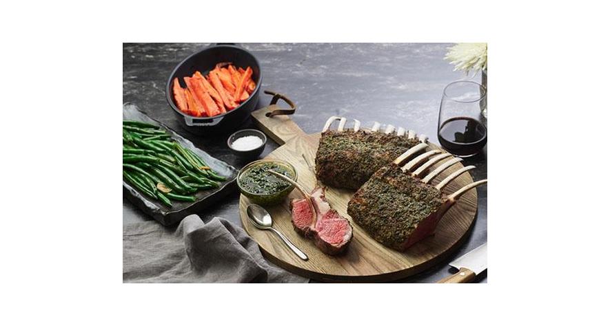Recipes: Roasted Rack of Lamb with Mint Vinaigrette