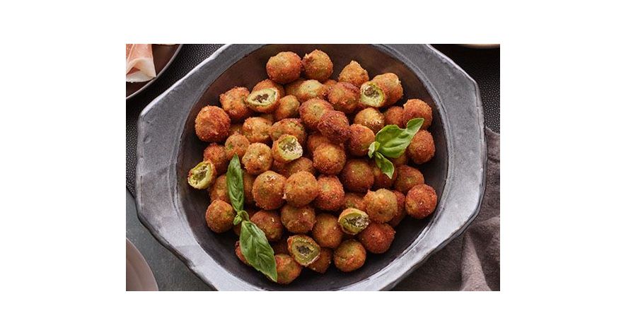 Recipes: Fried Stuffed Olives with Calabrian Chili Mayo