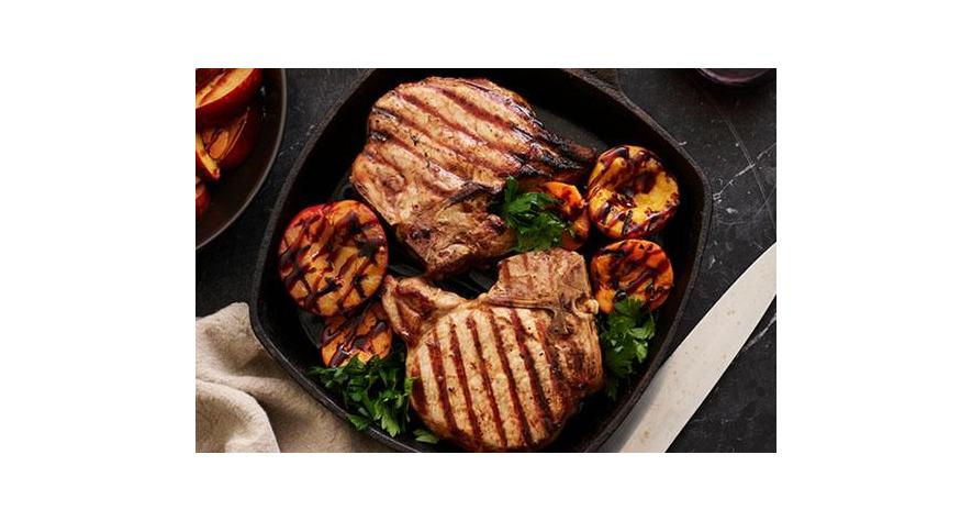 Recipes: Grilled Pork Chops with Stone Fruit and Balsamic