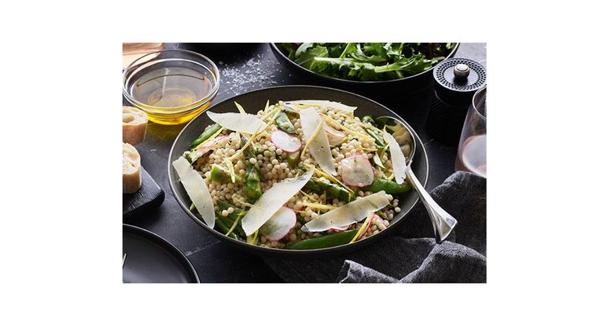 Recipes: Israeli Couscous with Spring Vegetables and Pecorino