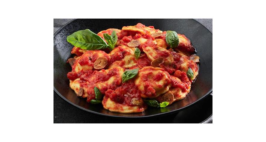 Recipes: Cheese Ravioli with Sautéed Garlic and Basil