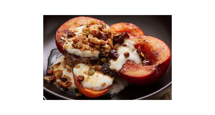 Recipes: Roasted Plums & Nectarines with Vanilla Scented Yogurt