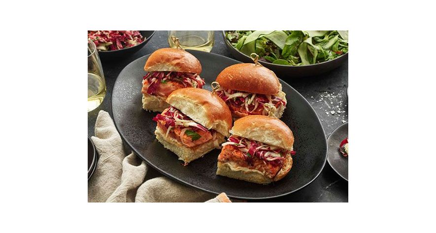 Recipes: Salmon Sliders with Radicchio Slaw