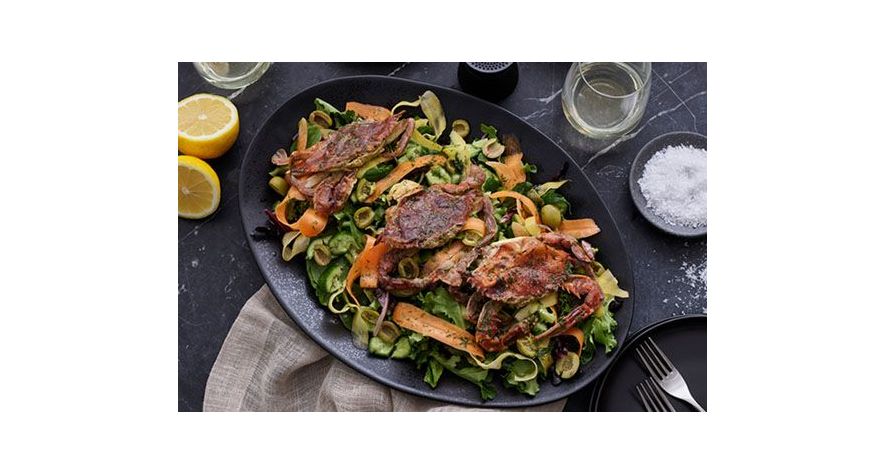 Recipes: Soft Shell Crab Salad with Lemony Dill Vinaigrette