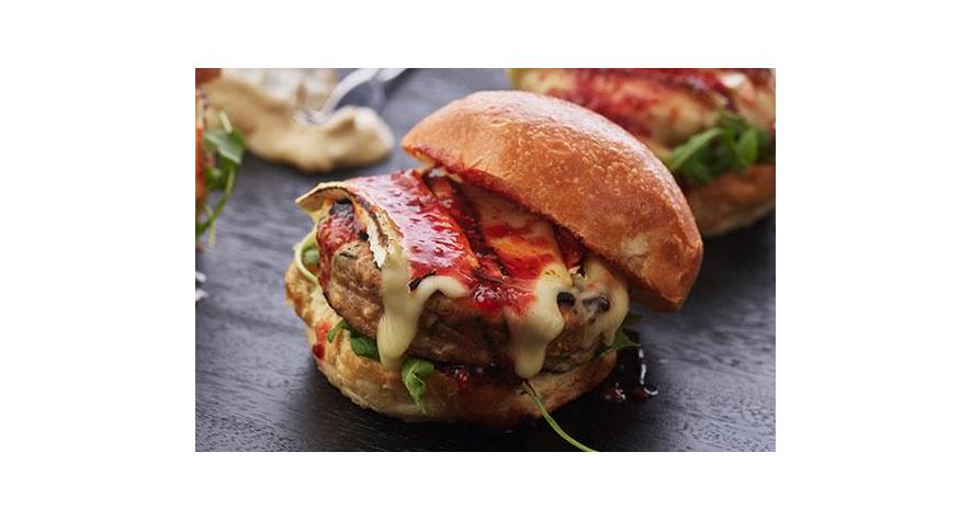Recipes: Turkey Burger with Brie & Raspberry Pepper Preserves