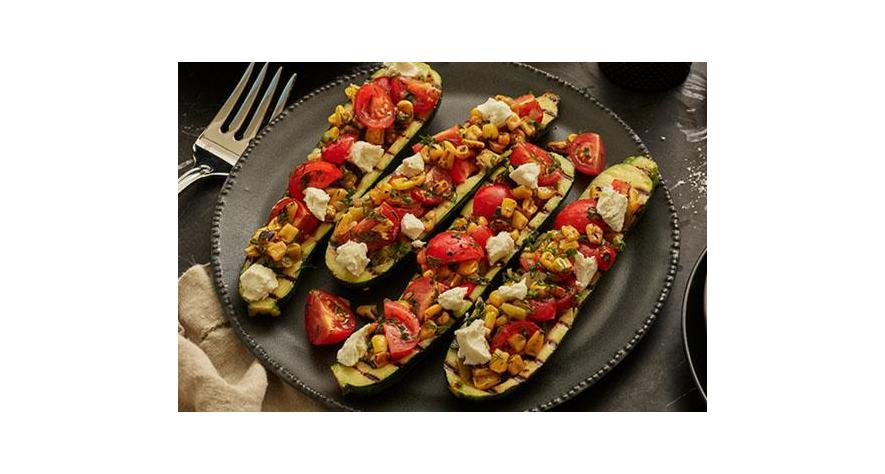 Recipes: Zucchini Filled with Corn & Tomato Salad
