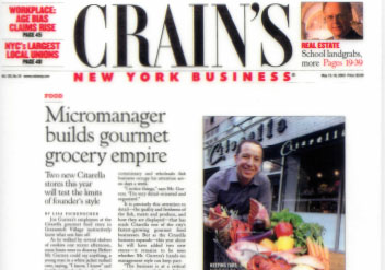 Photo of a Citarella press article in Crain's