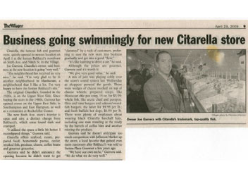 Photo of a Citarella press article