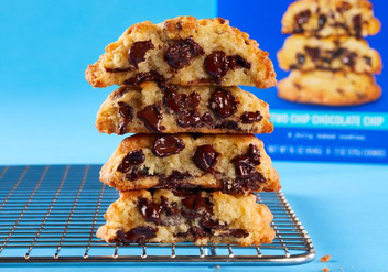 Stack of chocolate chip cookies