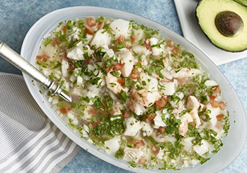 Freshly made ceviche