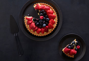Fresh pastry with berries