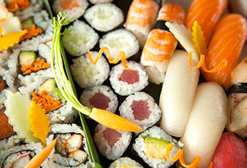 Assorted sushi