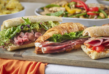 Assortment of deli sandwiches